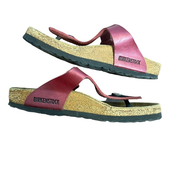 3/$30 🍂 Birkenstock Gizeh Electric Metallic Magenta Slides Sandals - Picture 4 of 8